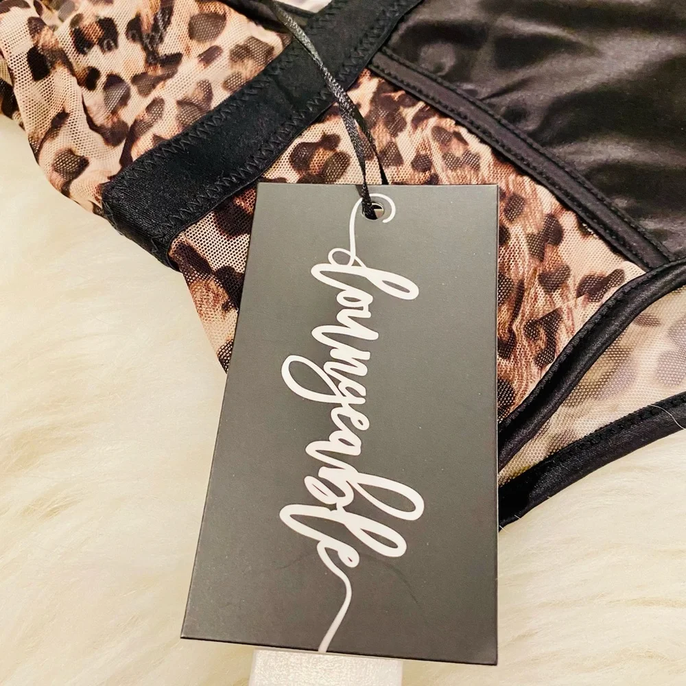 Loungeable Leopard Print BodySuit - Picture 4 of 4